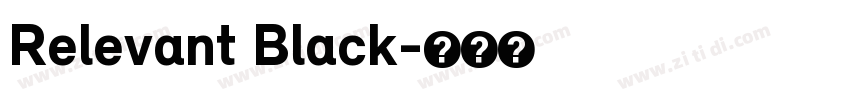Relevant Black字体转换
